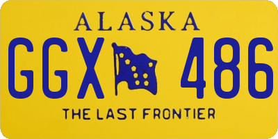 AK license plate GGX486