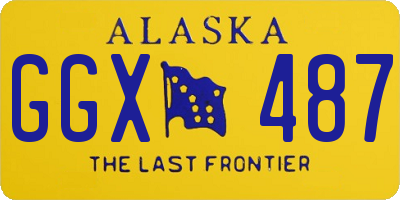 AK license plate GGX487