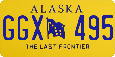 AK license plate GGX495