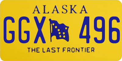AK license plate GGX496