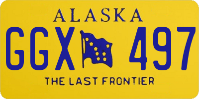 AK license plate GGX497