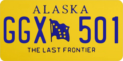 AK license plate GGX501