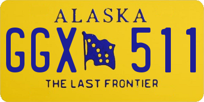 AK license plate GGX511