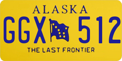 AK license plate GGX512