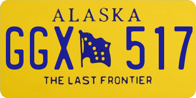 AK license plate GGX517