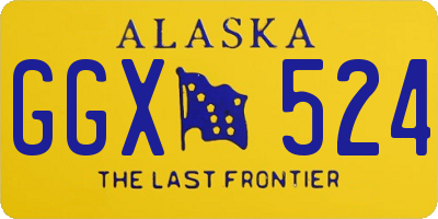 AK license plate GGX524