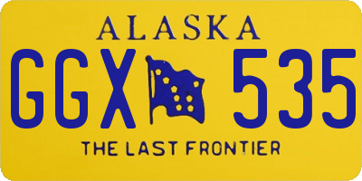 AK license plate GGX535