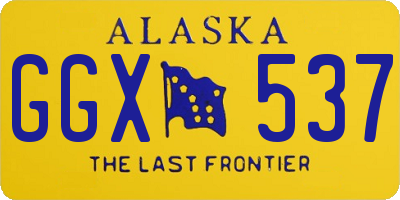 AK license plate GGX537