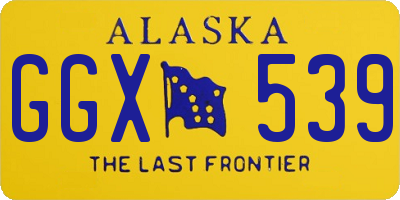AK license plate GGX539
