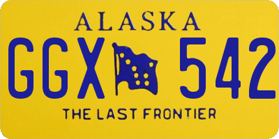 AK license plate GGX542