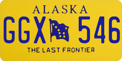 AK license plate GGX546