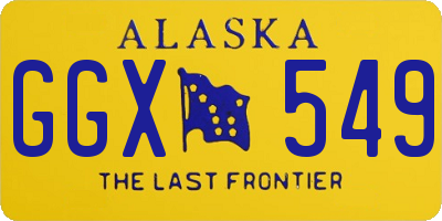 AK license plate GGX549