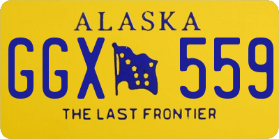 AK license plate GGX559