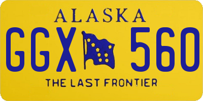 AK license plate GGX560