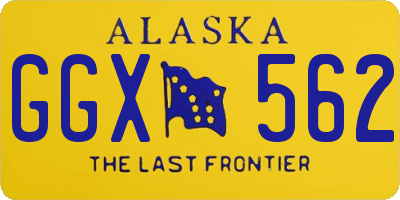 AK license plate GGX562
