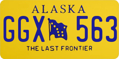 AK license plate GGX563