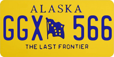AK license plate GGX566