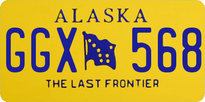 AK license plate GGX568