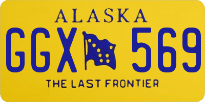AK license plate GGX569