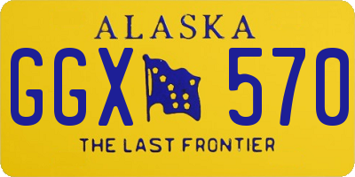 AK license plate GGX570