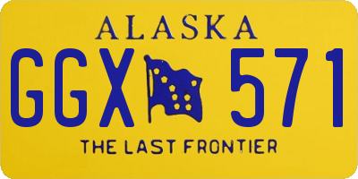 AK license plate GGX571