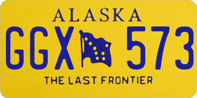 AK license plate GGX573