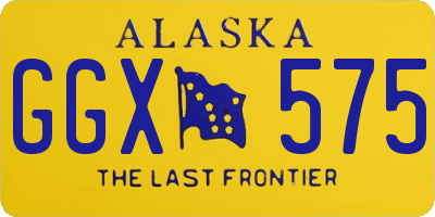 AK license plate GGX575