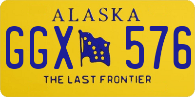 AK license plate GGX576