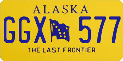 AK license plate GGX577