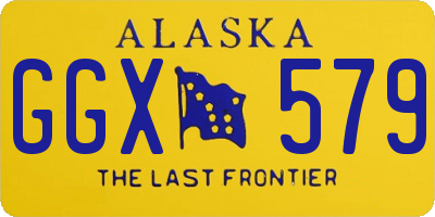 AK license plate GGX579
