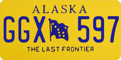 AK license plate GGX597