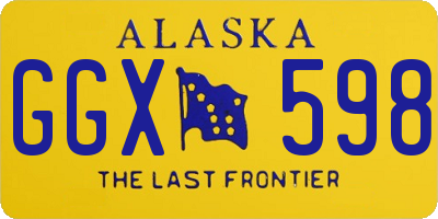 AK license plate GGX598