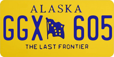 AK license plate GGX605