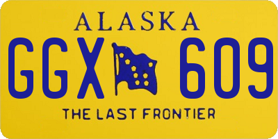 AK license plate GGX609