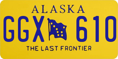 AK license plate GGX610