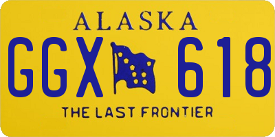 AK license plate GGX618