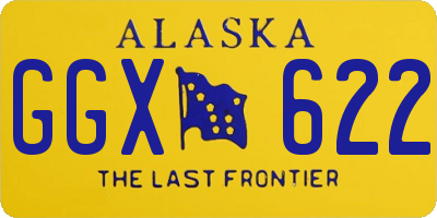 AK license plate GGX622