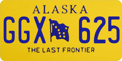 AK license plate GGX625