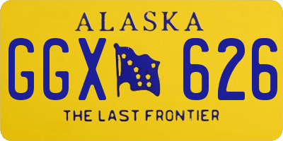 AK license plate GGX626