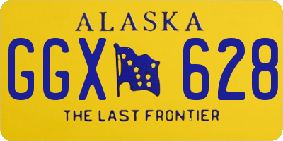 AK license plate GGX628