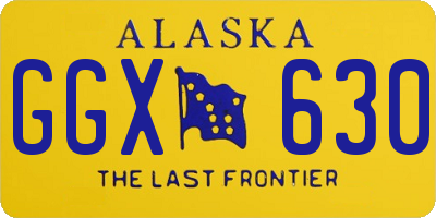 AK license plate GGX630