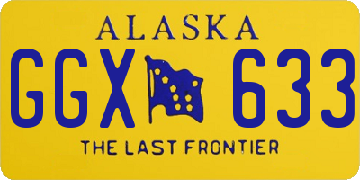AK license plate GGX633