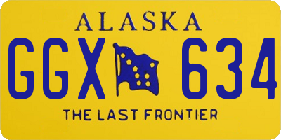 AK license plate GGX634