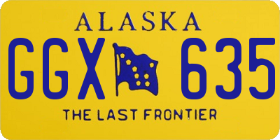 AK license plate GGX635