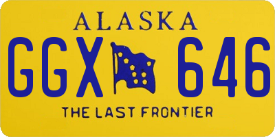 AK license plate GGX646
