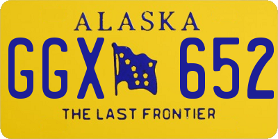 AK license plate GGX652