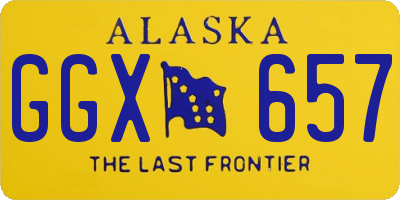 AK license plate GGX657