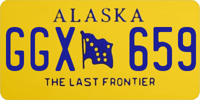 AK license plate GGX659