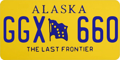 AK license plate GGX660