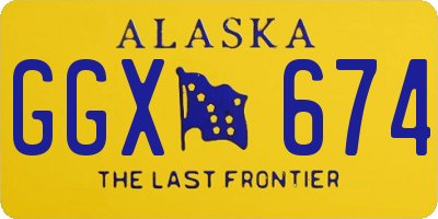 AK license plate GGX674